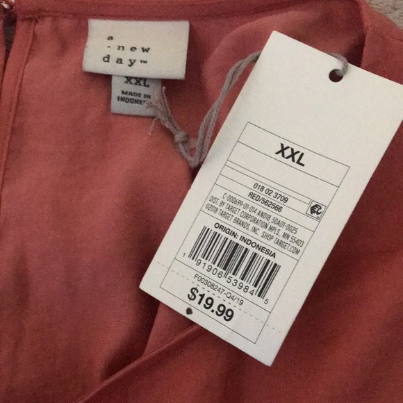 A New Day XXL peach top short sleeved New - Picture 3 of 5